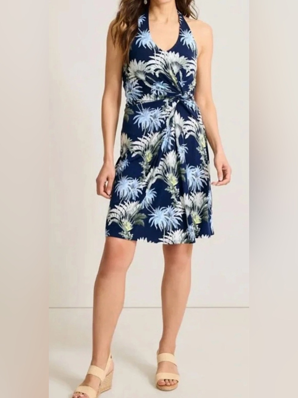 NEW Womens Tommy Bahama Sophia Palisade Palms Halter Dress Floral $148